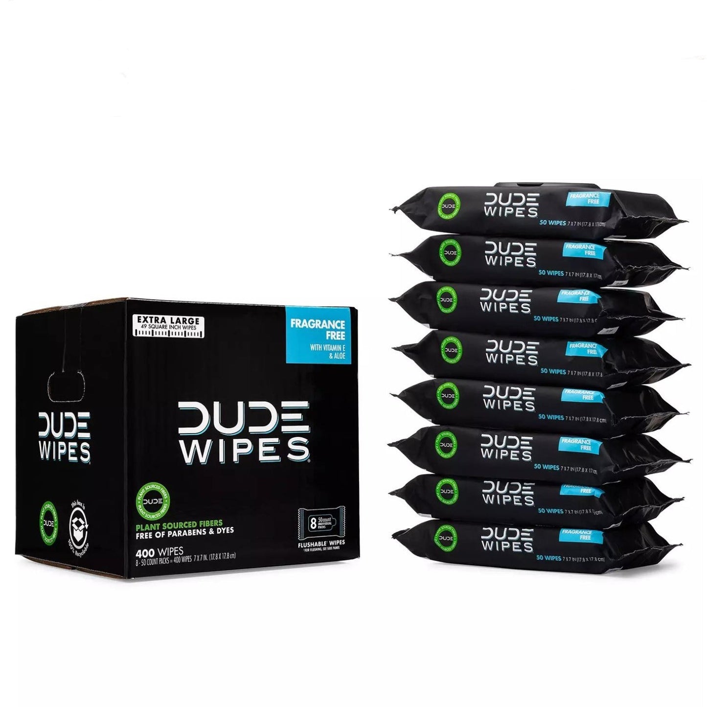 DUDE Wipes, Flushable Wipes, Extra Large and Fragrance-Free Wipes (400 Ct.)