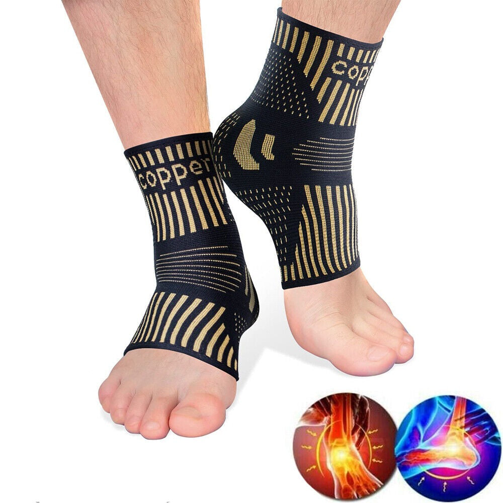 Copper Ankle Support Brace Compression Sleeve