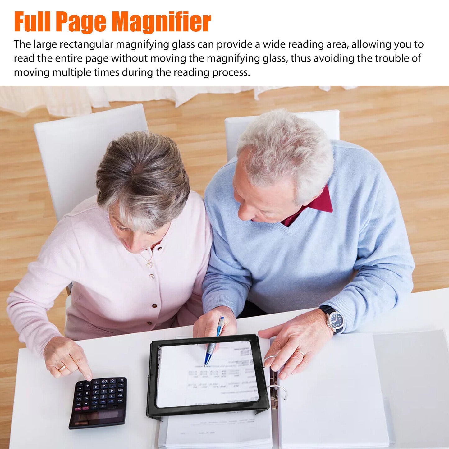 Large Lighted Reading Magnifier with Legs