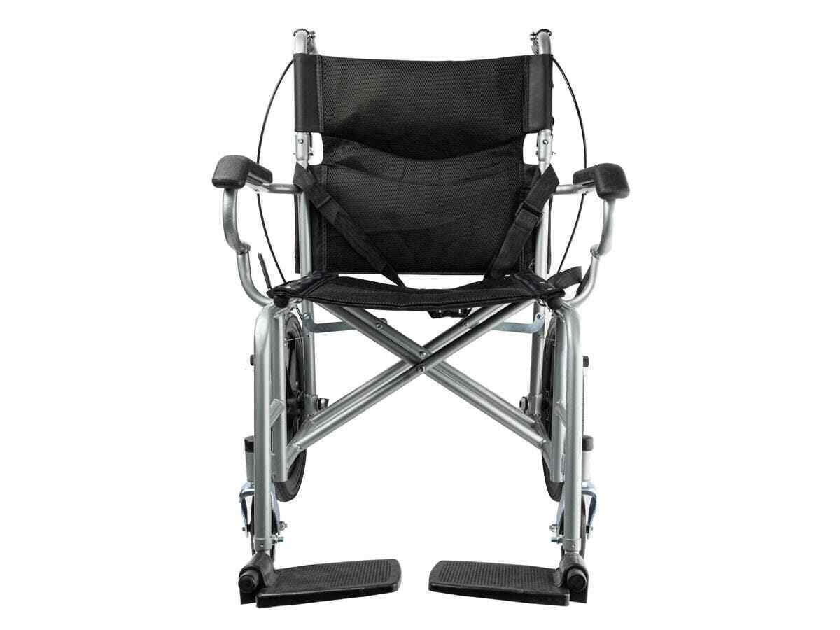 Lightweight Folding Wheelchair with Seatbelt & Hand Brakes