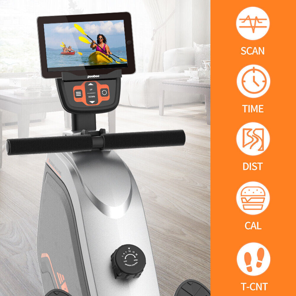 Magnetic Row Rowing Machine Rower 16 Levels Cardio Home Gym Exercise Equipment