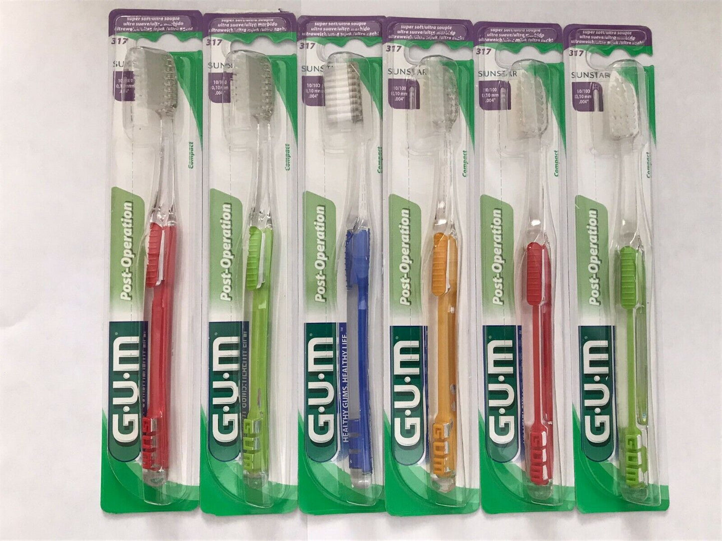 Gum Delicate Post Surgical Toothbrushes - Pack of 6