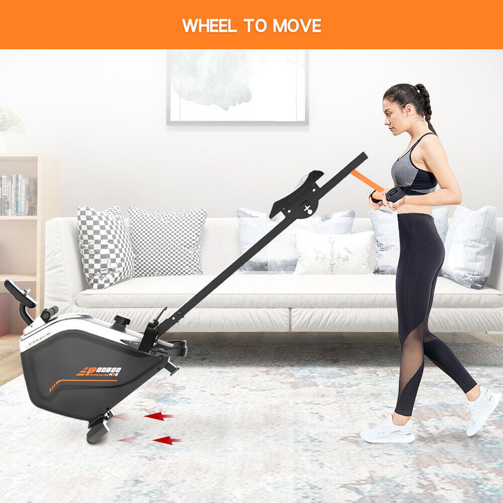 Magnetic Row Rowing Machine Rower 16 Levels Cardio Home Gym Exercise Equipment