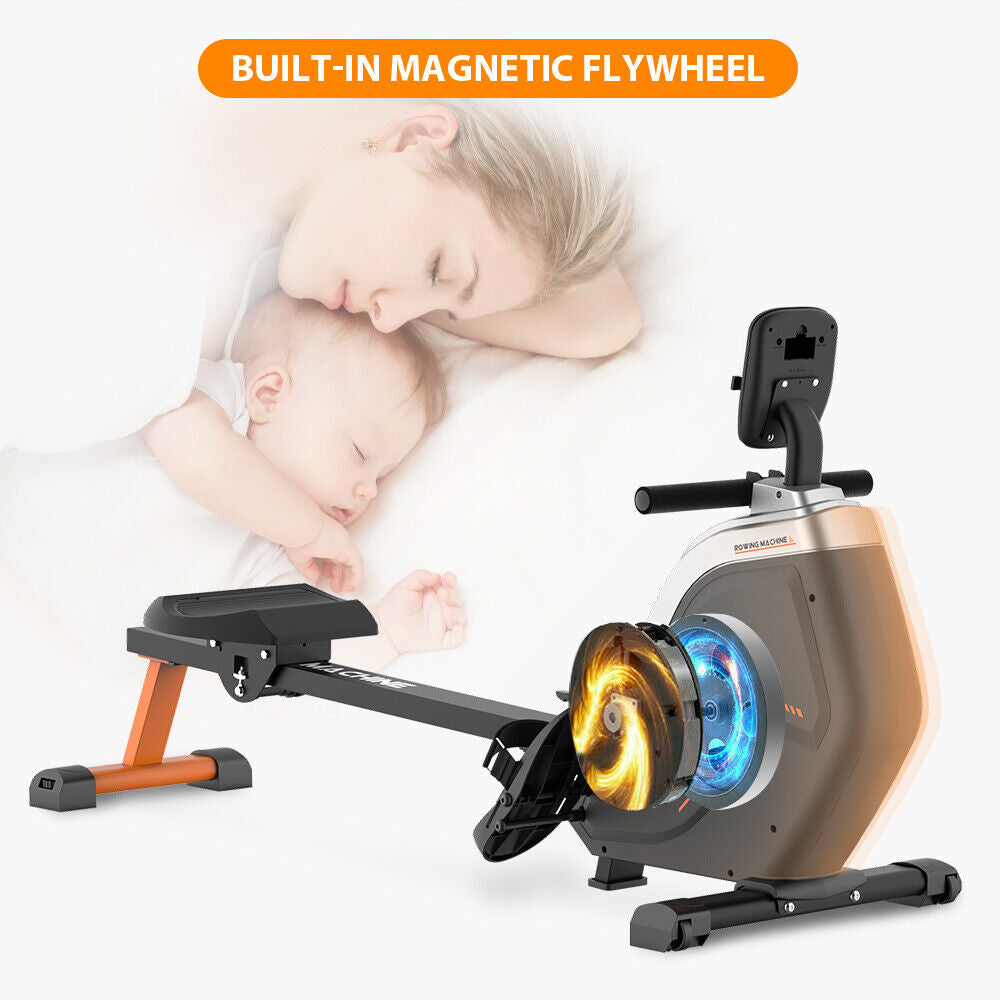 Magnetic Row Rowing Machine Rower 16 Levels Cardio Home Gym Exercise Equipment