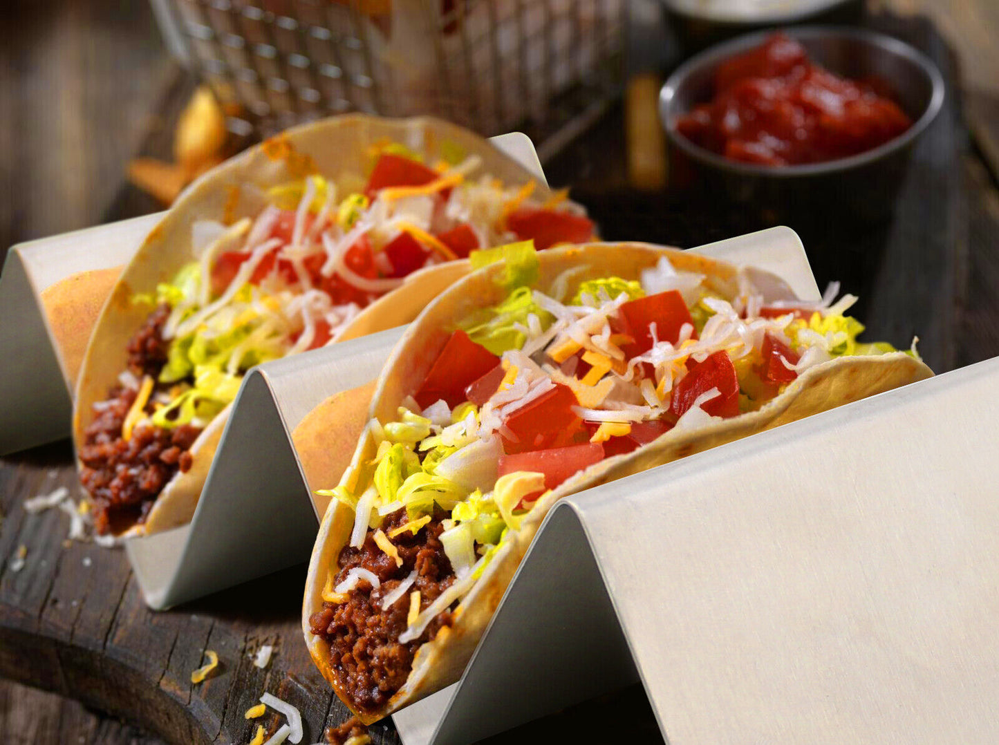 Taco Holder Stand (Stainless Steel)