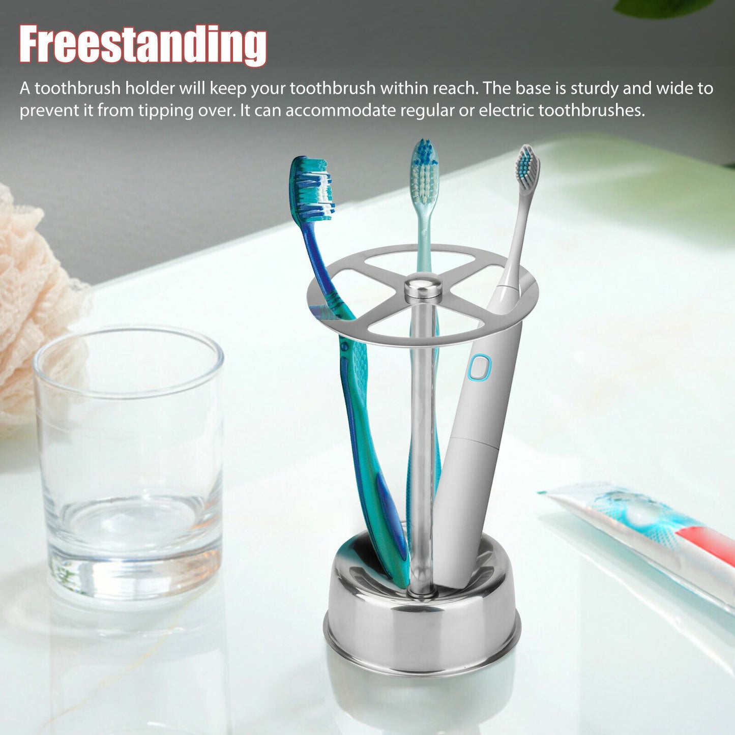 Stainless Steel Toothbrush Stand