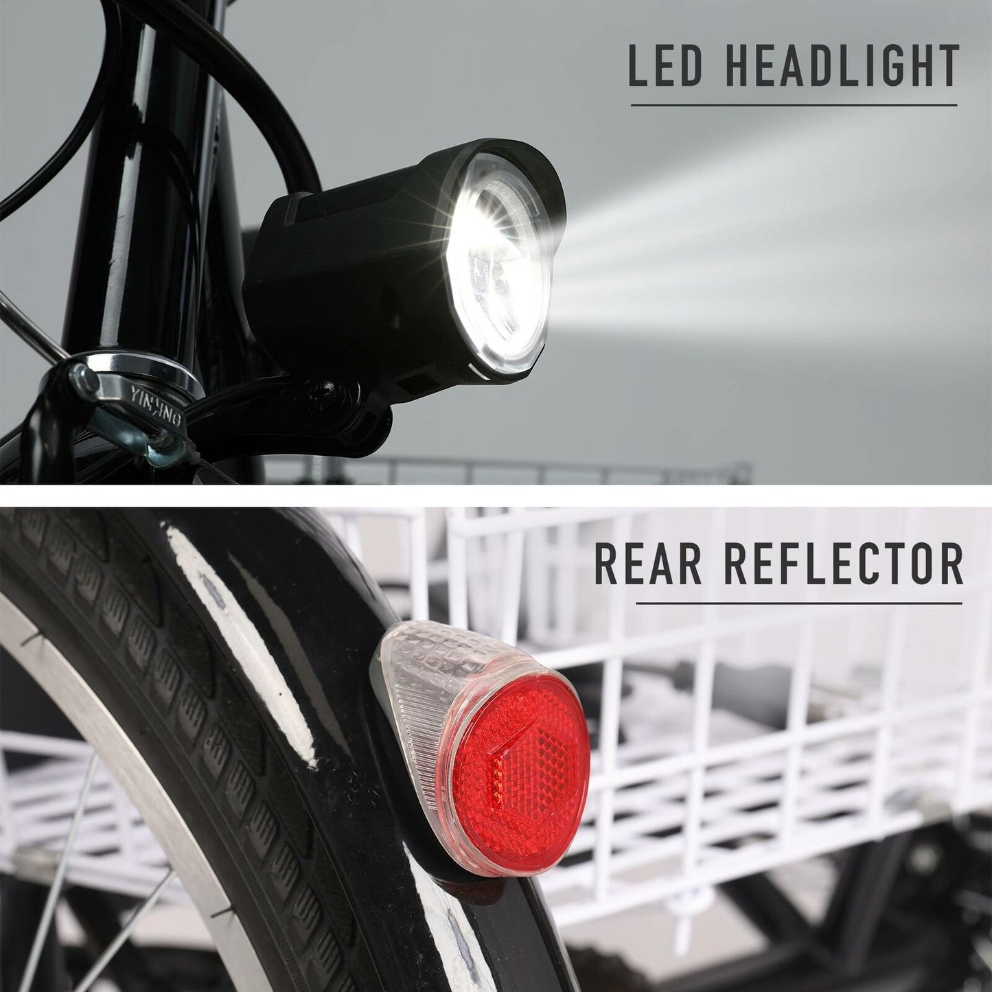 Adult Electric Tricycle with Lithium Battery & Basket