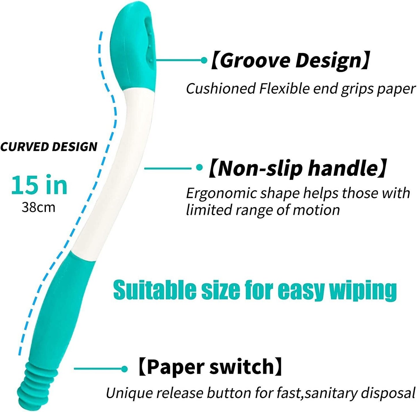 Long Reach Toilet Wiping Aid