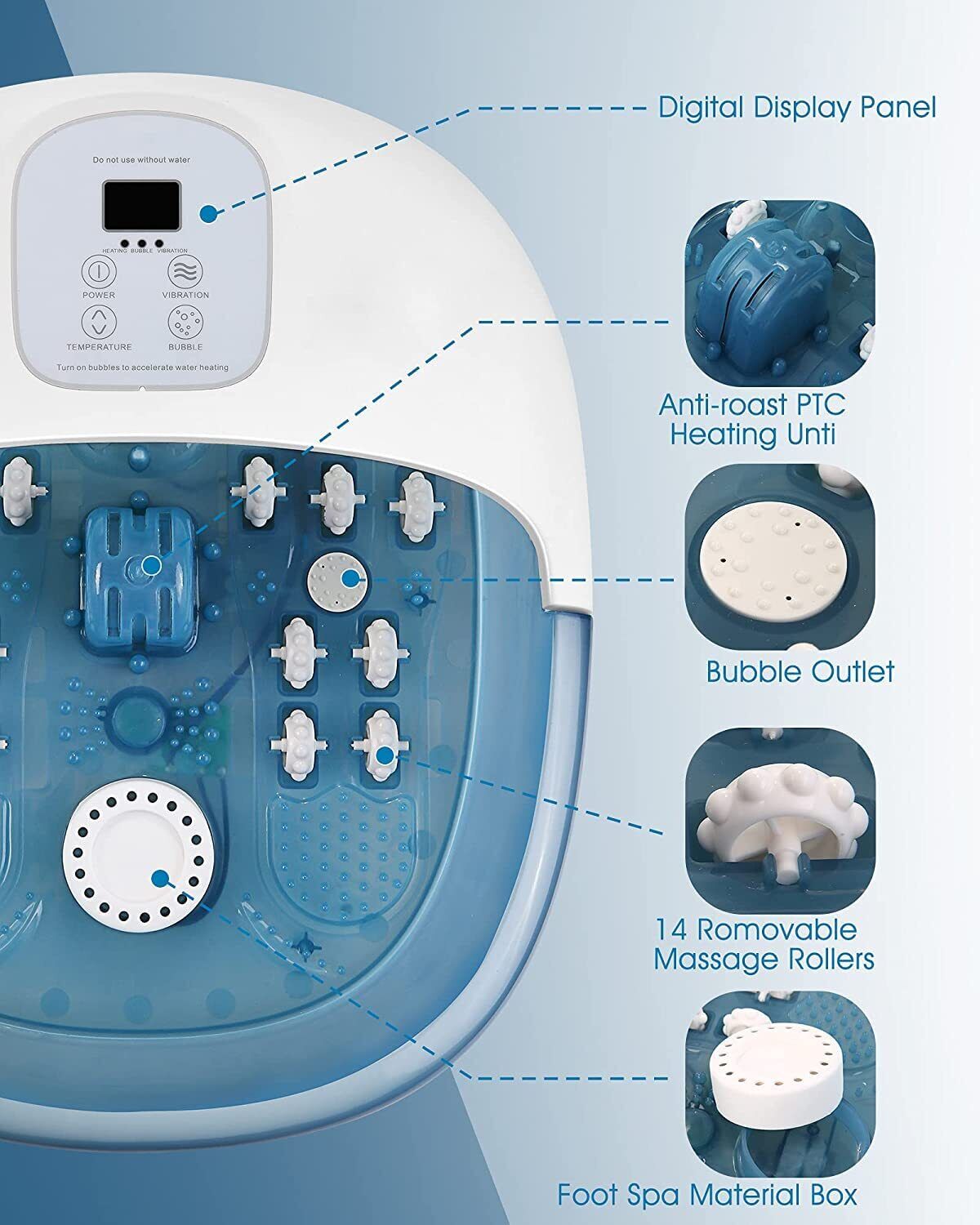 Foot Spa Bath Heat Massager