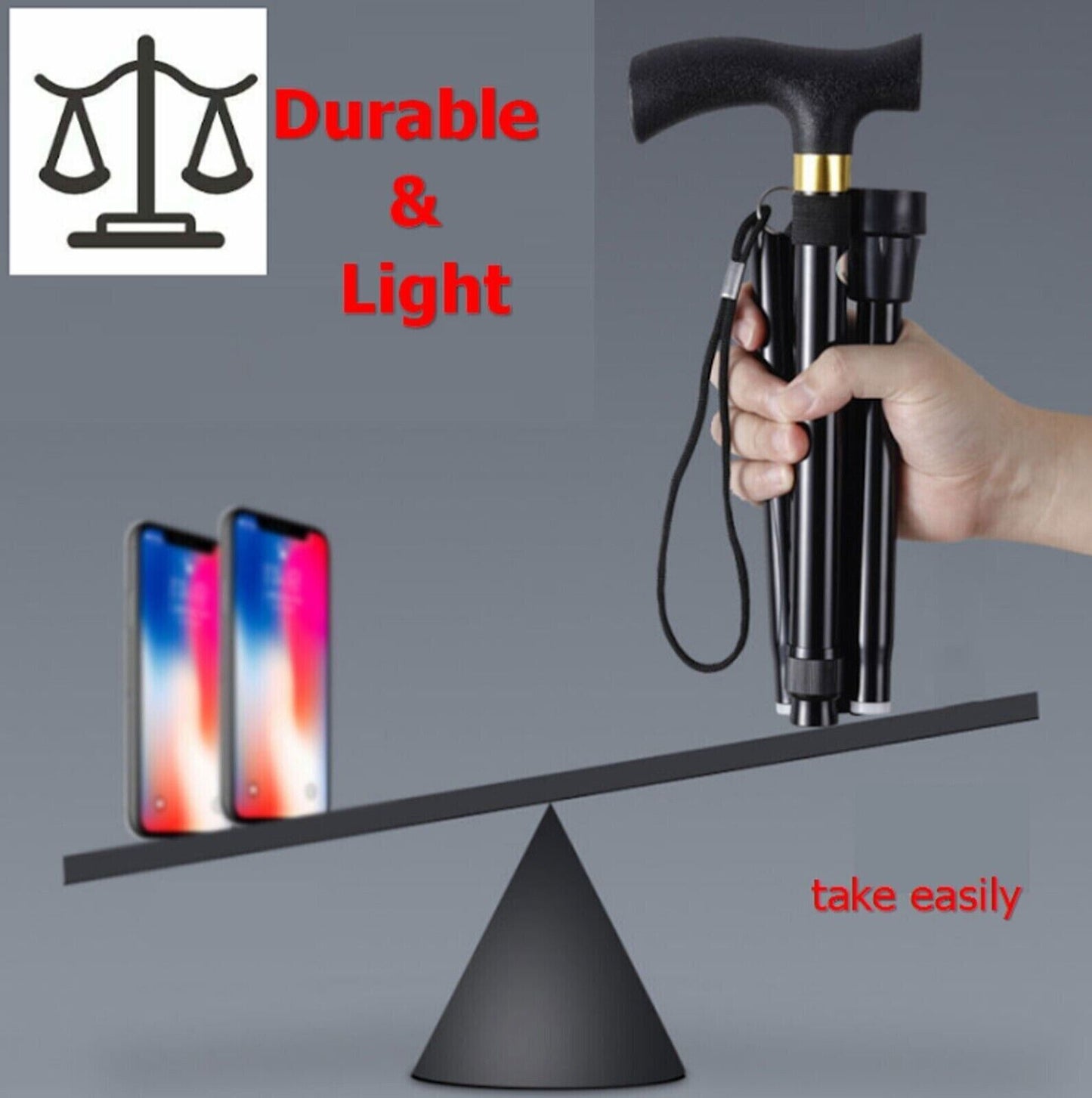 Folding Aluminum Cane