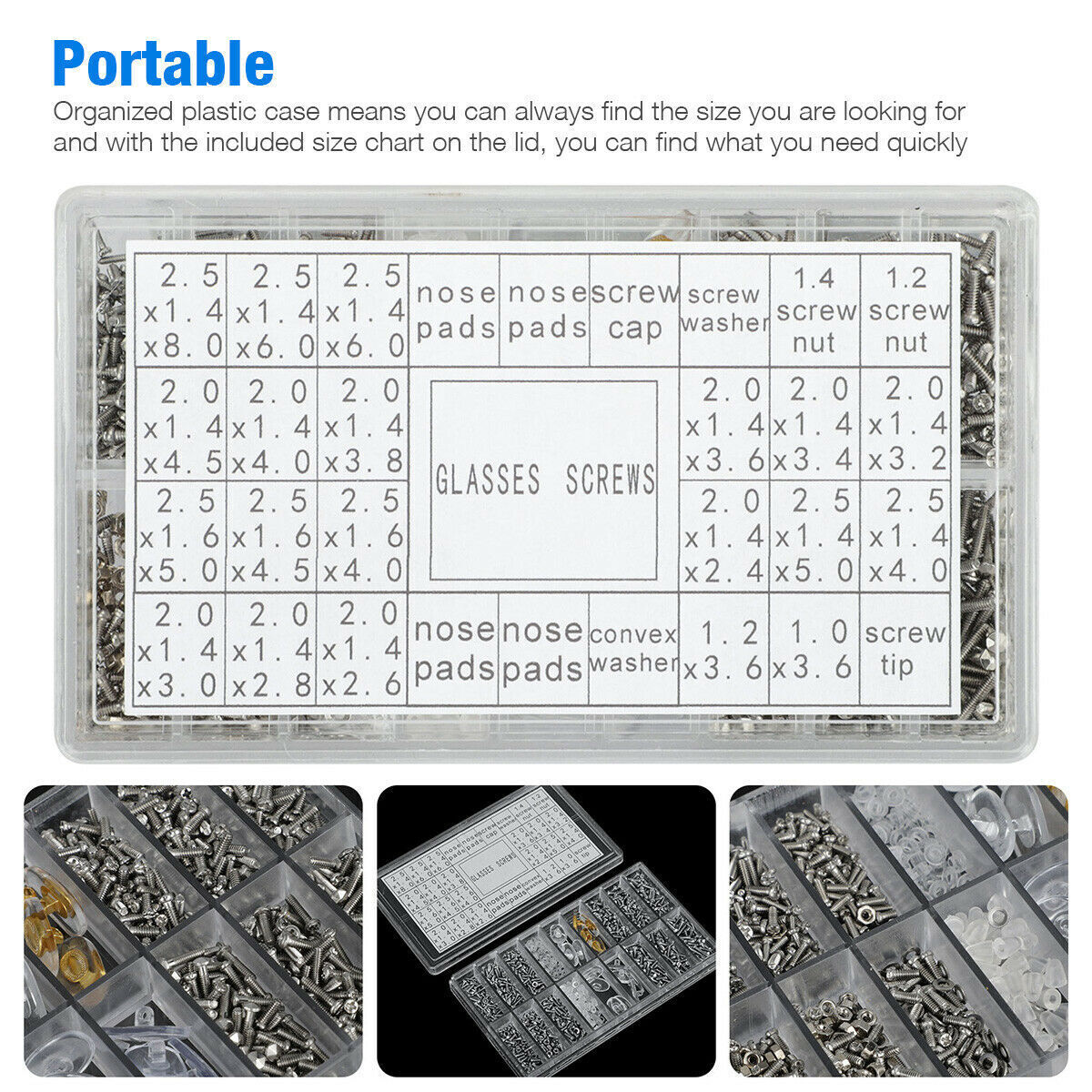 Eyeglass Repair Tool Kit and 1000 Parts