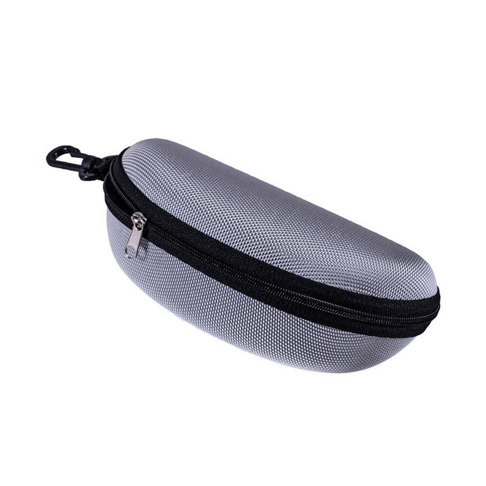 Hard Shell Eyeglass Travel Zipper Case with Clip Black - 2 Piece