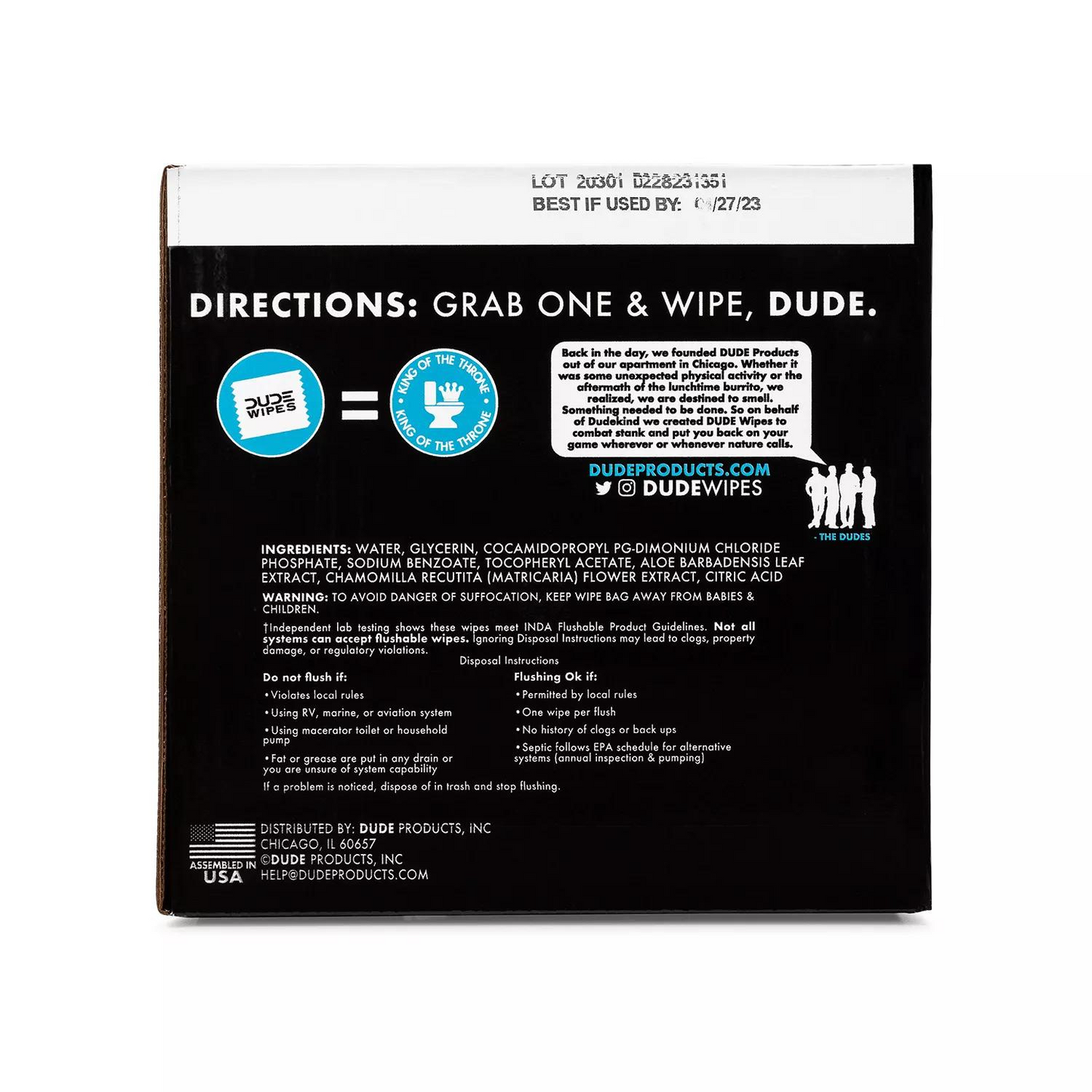 DUDE Wipes, Flushable Wipes, Extra Large and Fragrance-Free Wipes (400 Ct.)