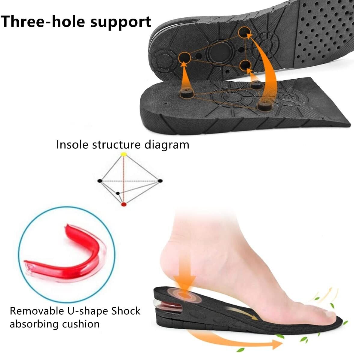 Heel Lift Insoles - Height Increasers