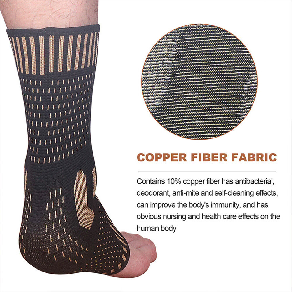 Copper Ankle Support Brace Compression Sleeve