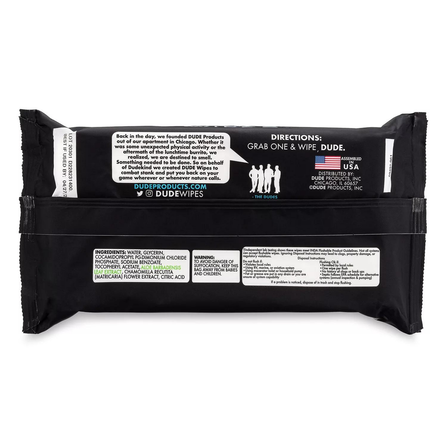 DUDE Wipes, Flushable Wipes, Extra Large and Fragrance-Free Wipes (400 Ct.)