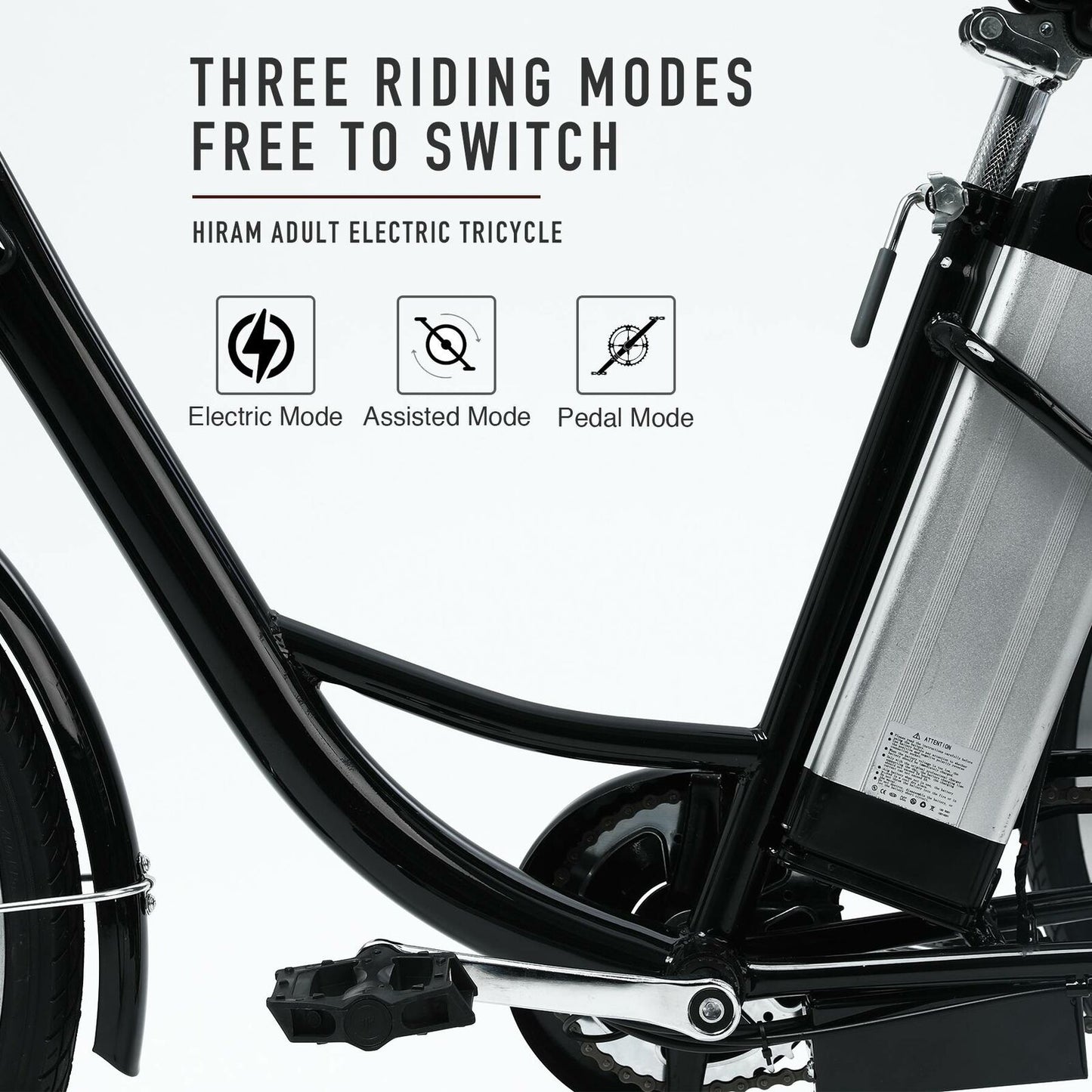 Adult Electric Tricycle with Lithium Battery & Basket