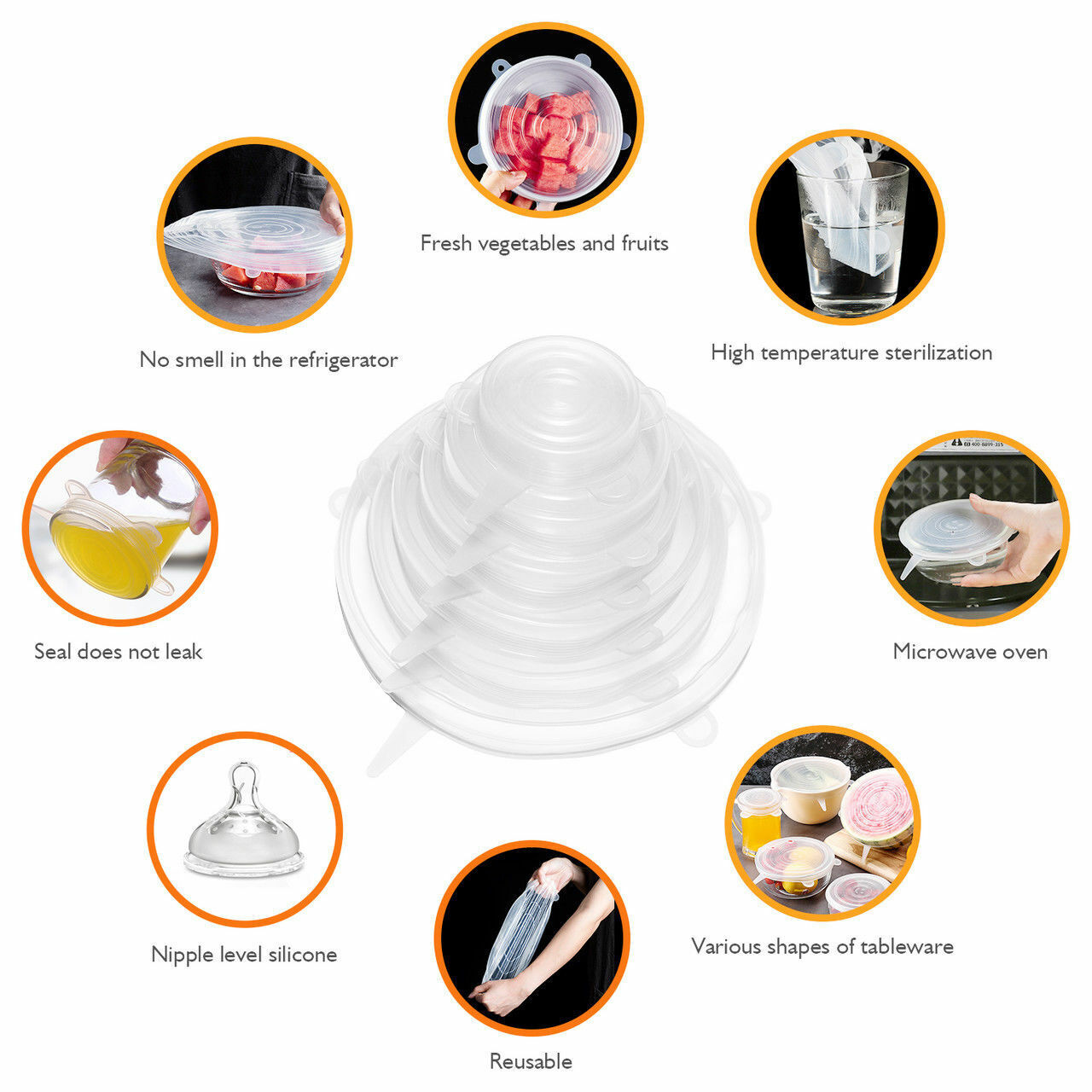 Reusable Stretch Food Storage Wraps