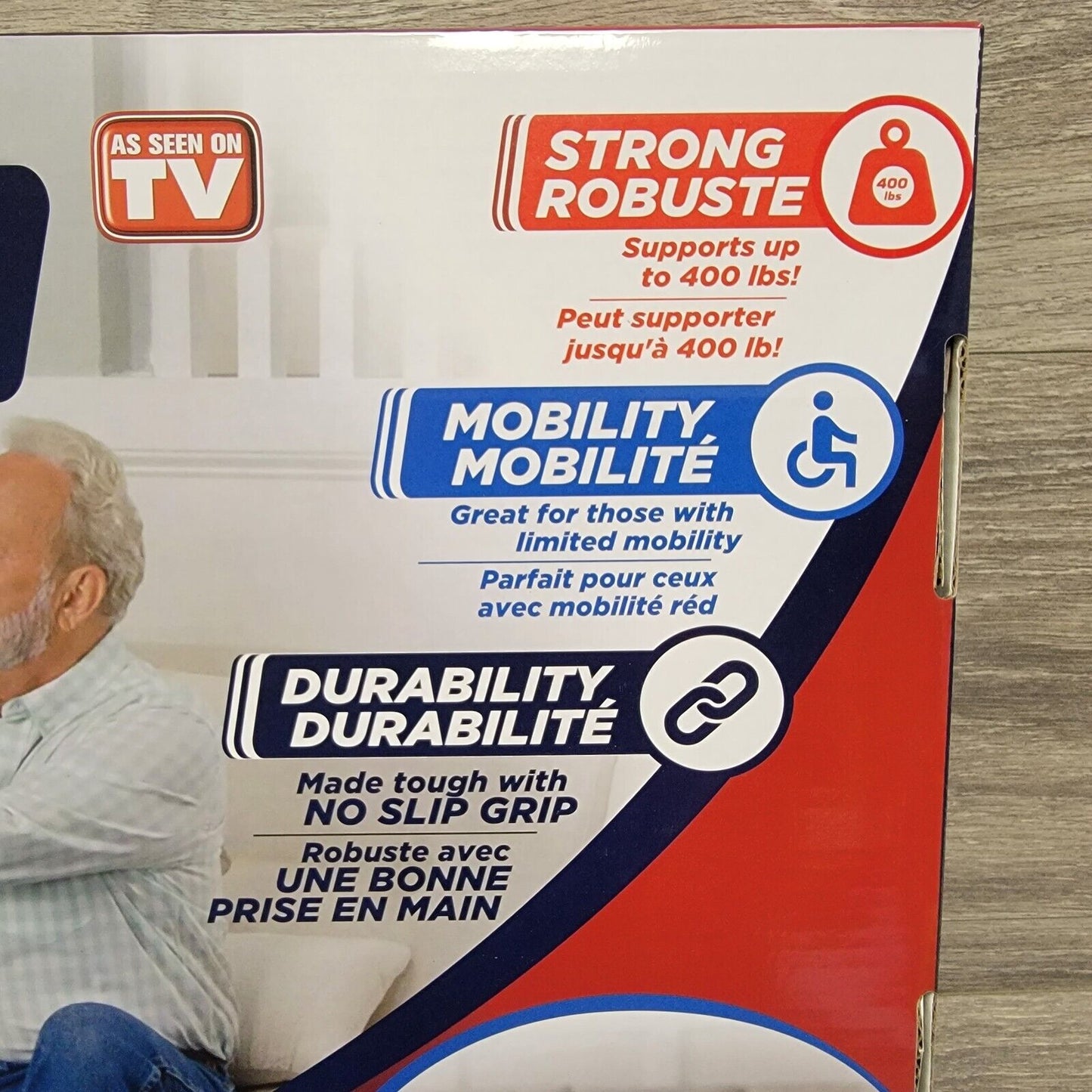 Standing Aid Bar with No-Slip Grip Handles