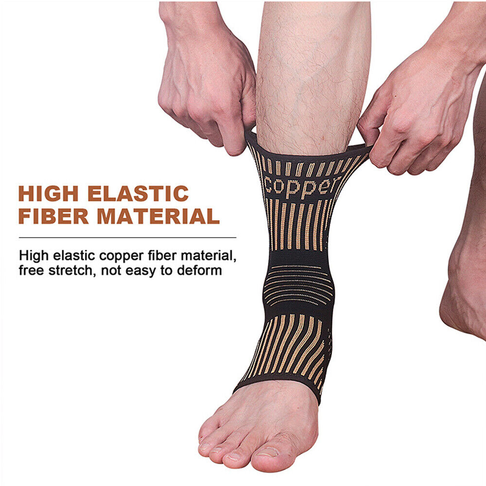 Copper Ankle Support Brace Compression Sleeve