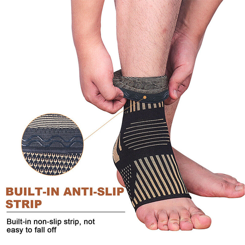 Copper Ankle Support Brace Compression Sleeve