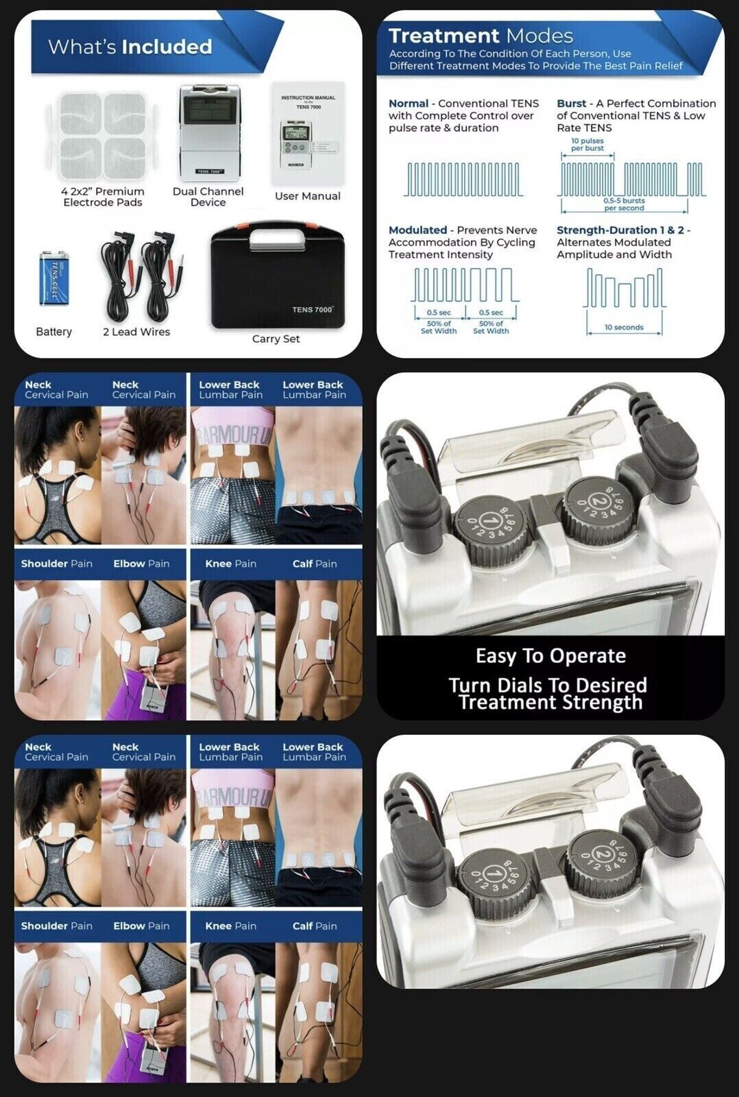 TENS Electrical Stimulation Unit (Pain Relief Management)