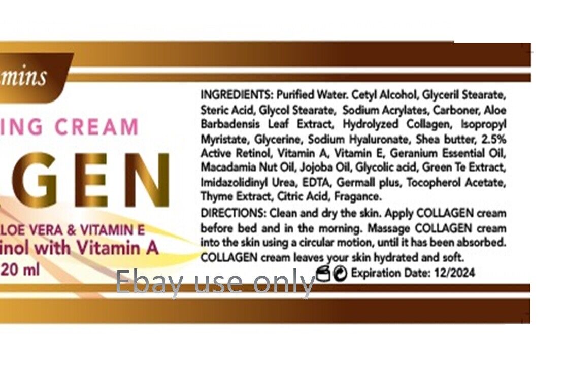 Collagen & Elastin Skin Cream - Firming Anti-Aging Face Care