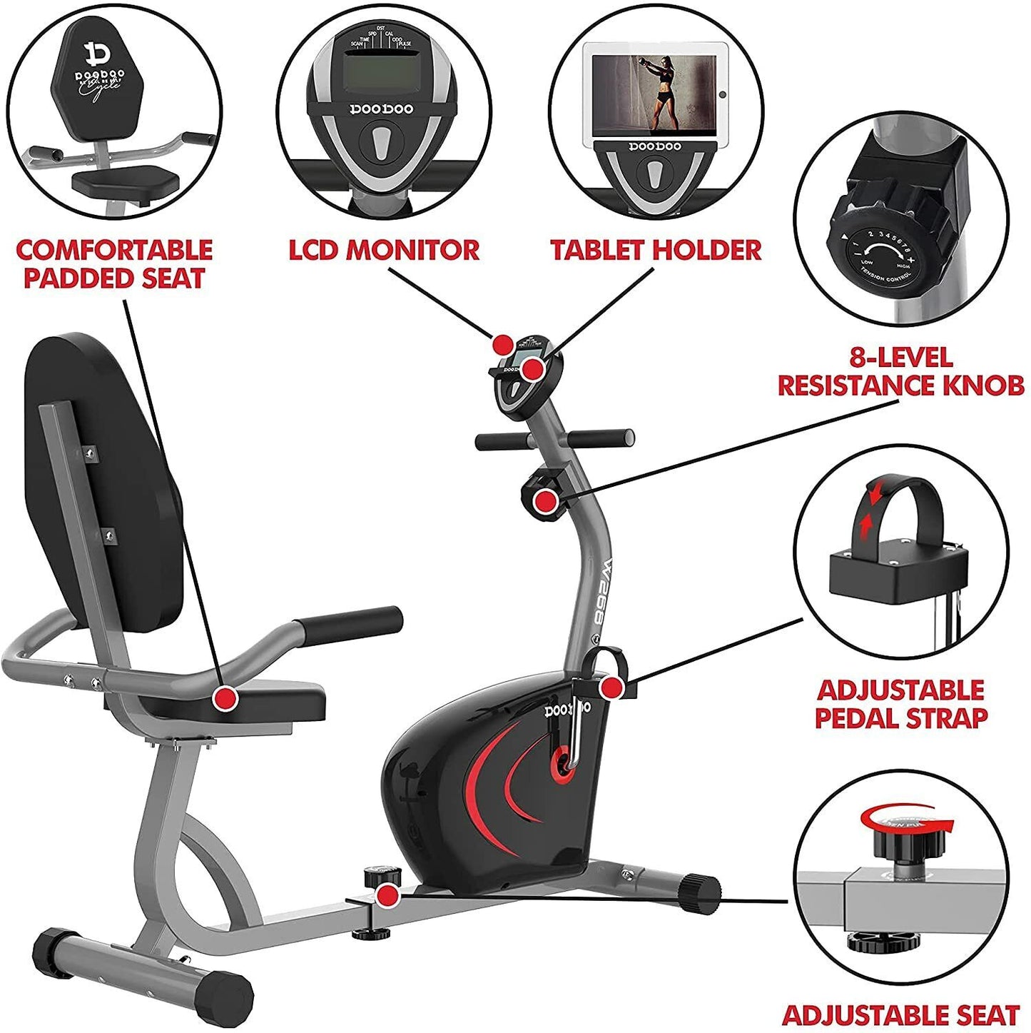 Recumbent Stationary Exercise Bike