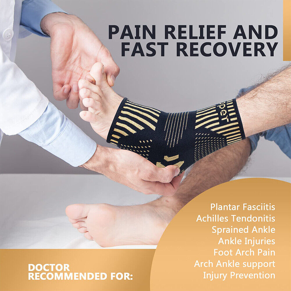 Copper Ankle Support Brace Compression Sleeve