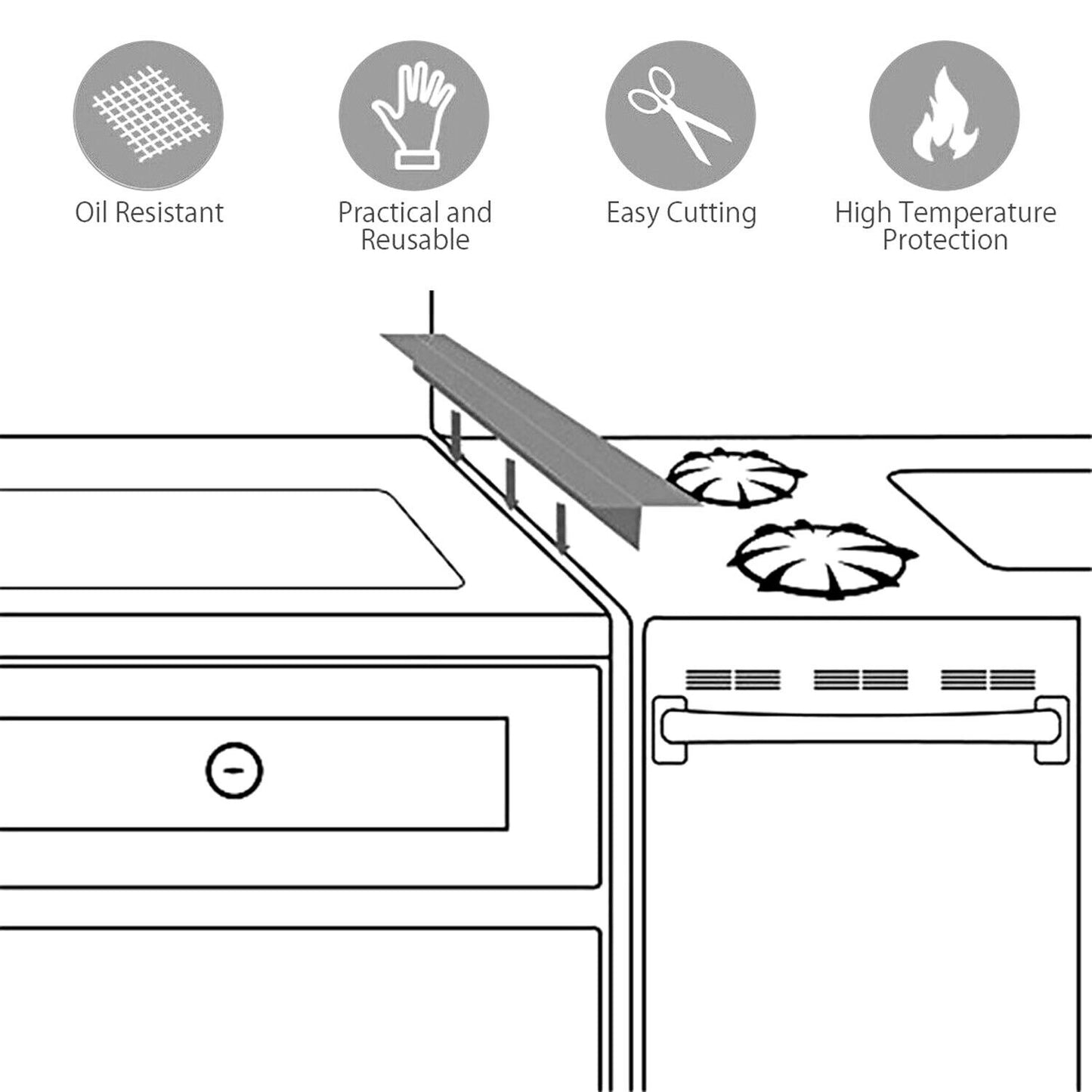 Stove & Counter Gap Cover Guard