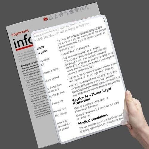 3X Book Page Magnifier Glass