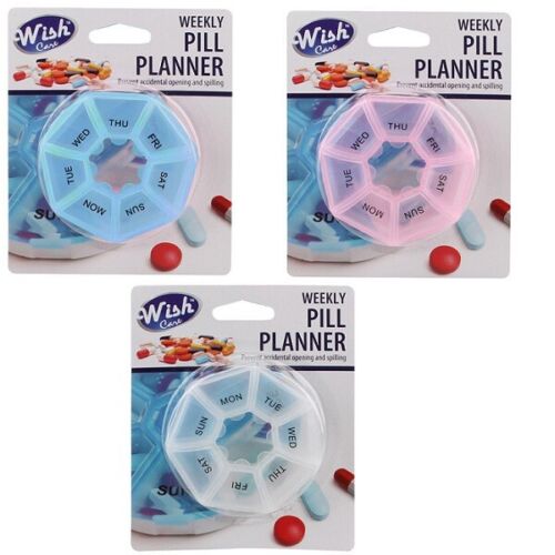 Round 7 Day Pill Box Organizer