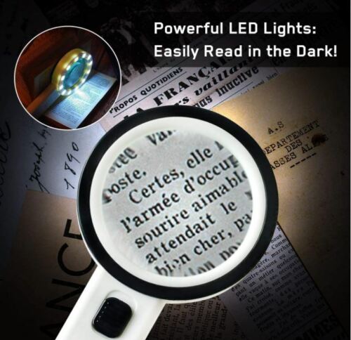 Jumbo Lighted Magnifying Glass for Seniors