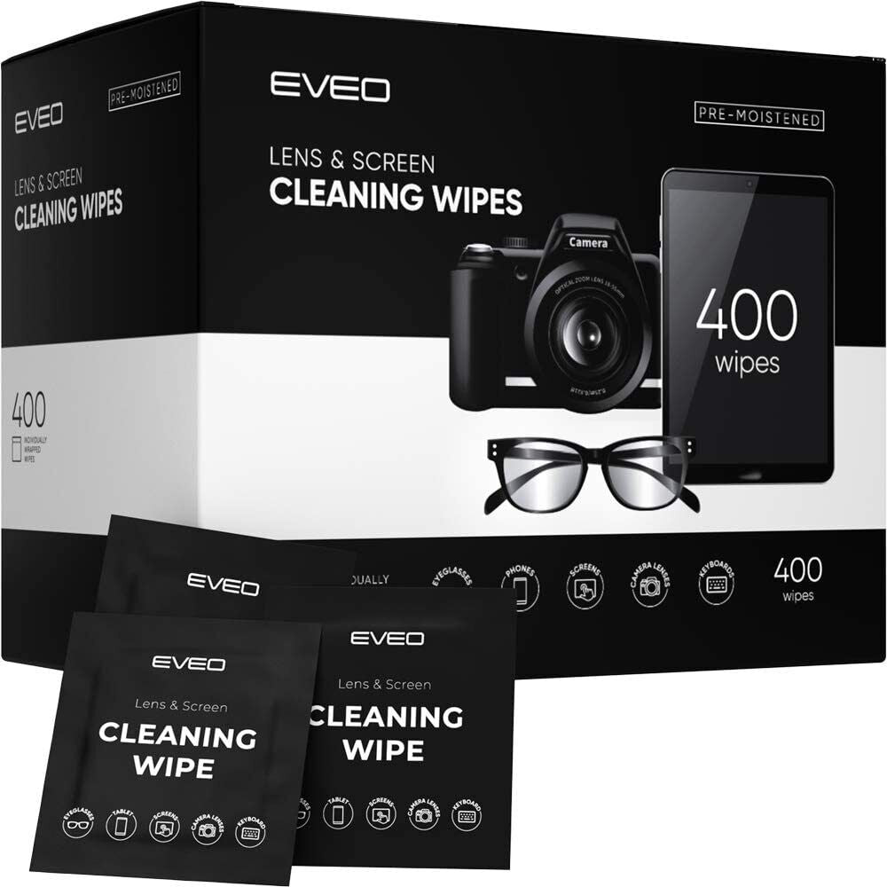 Lens Wipes - 400 Cleaning Wipes for Eyeglasses or Screens