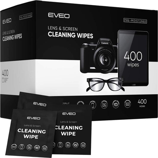 Lens Wipes - 400 Cleaning Wipes for Eyeglasses or Screens
