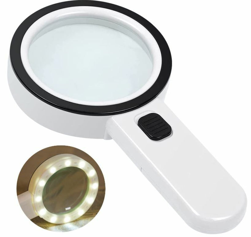 Jumbo Lighted Magnifying Glass for Seniors