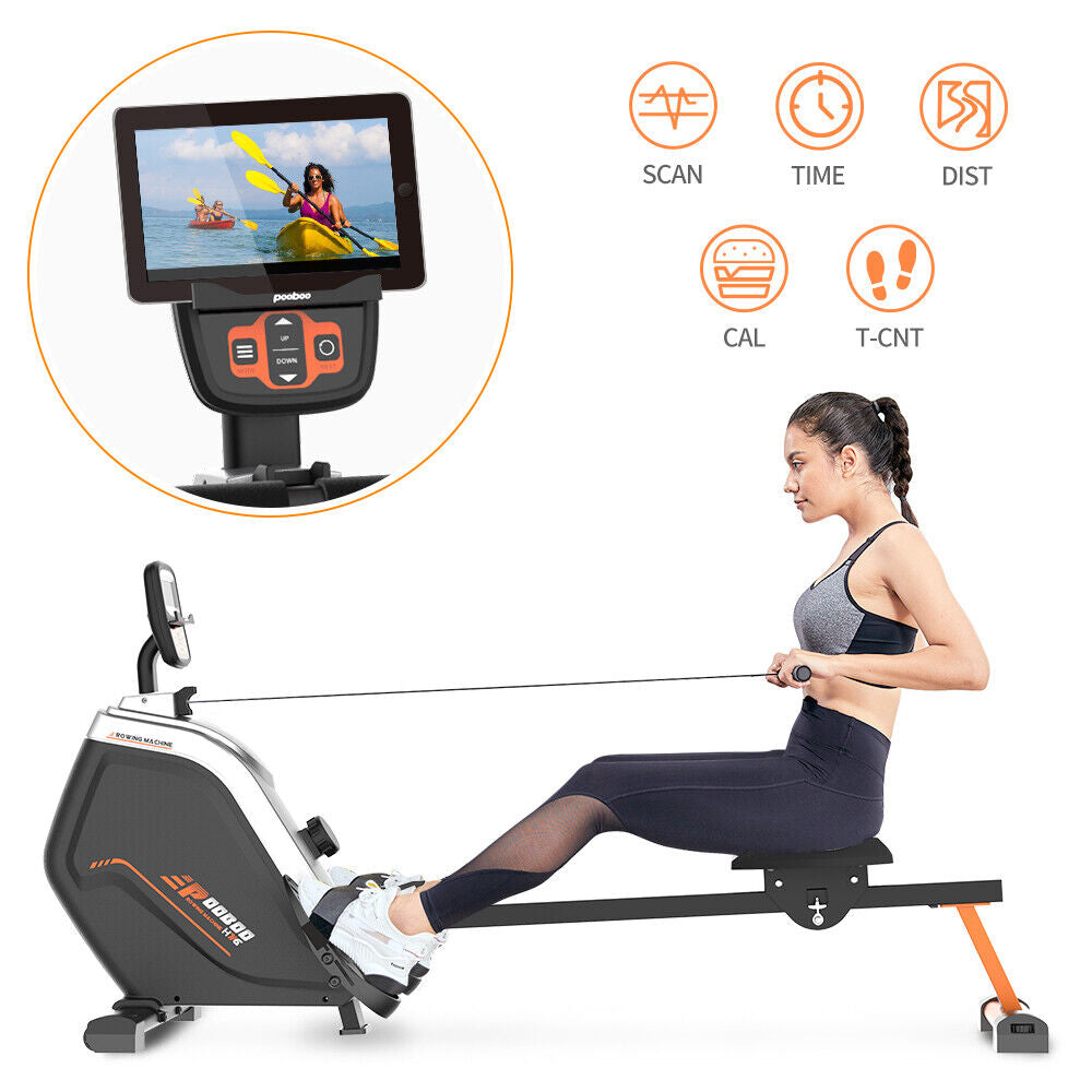 Magnetic Row Rowing Machine Rower 16 Levels Cardio Home Gym Exercise Equipment