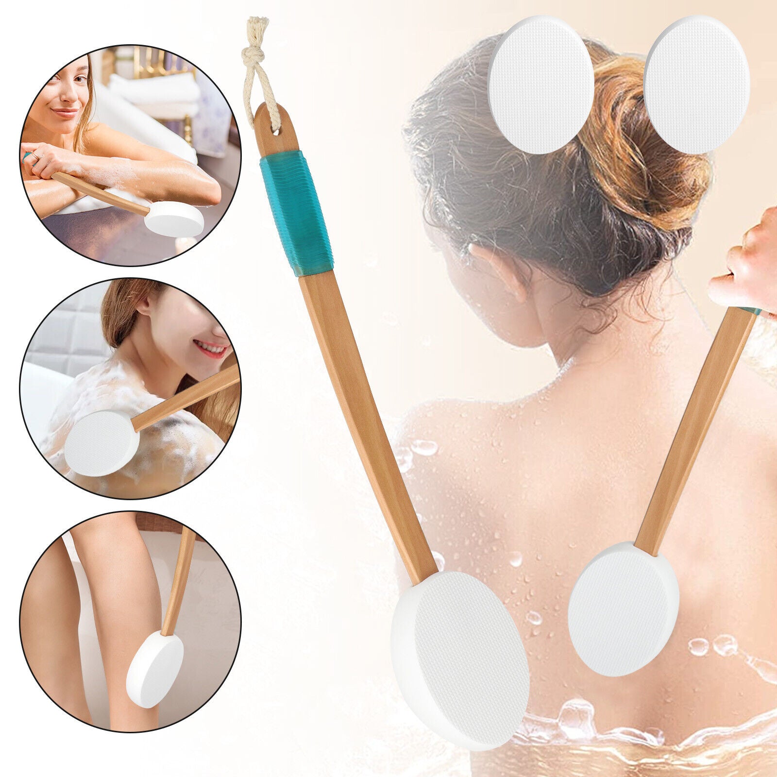 Long-Handle Lotion Applicator Brush for Your Back