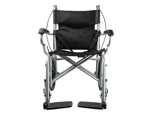 Lightweight Folding Wheelchair with Seatbelt & Hand Brakes