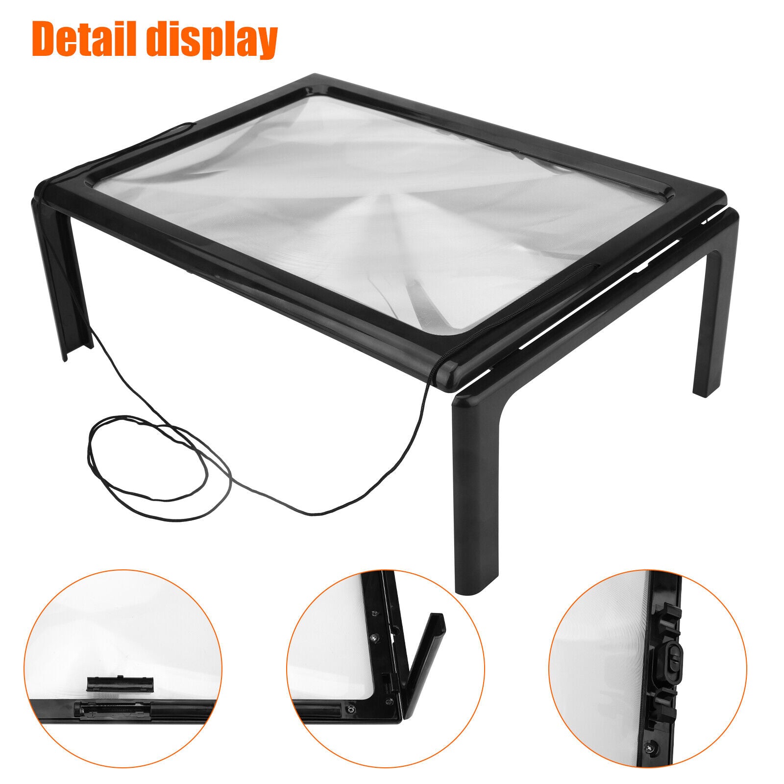 Large Lighted Reading Magnifier with Legs