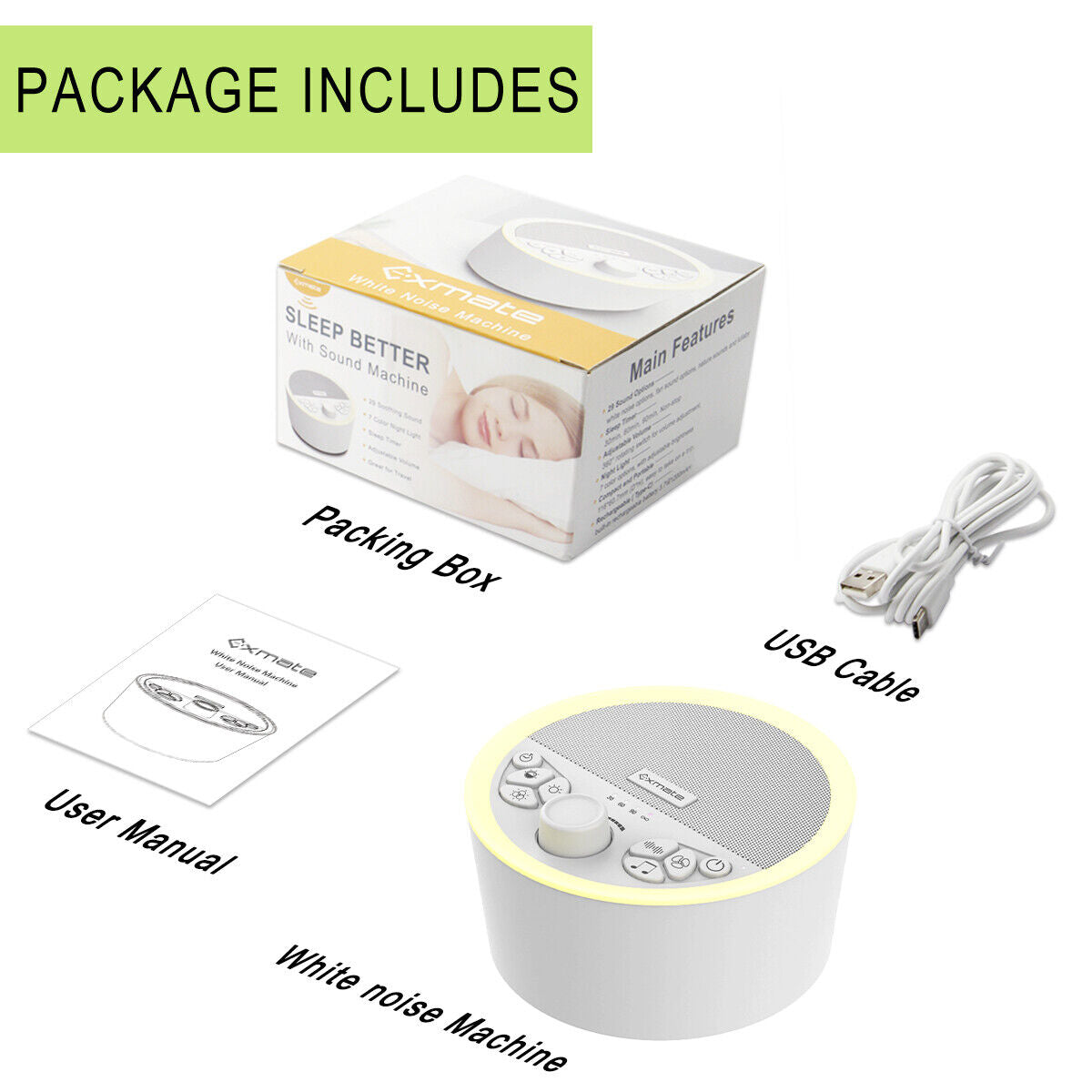 White Noise Sleep Machine (29 Sounds)