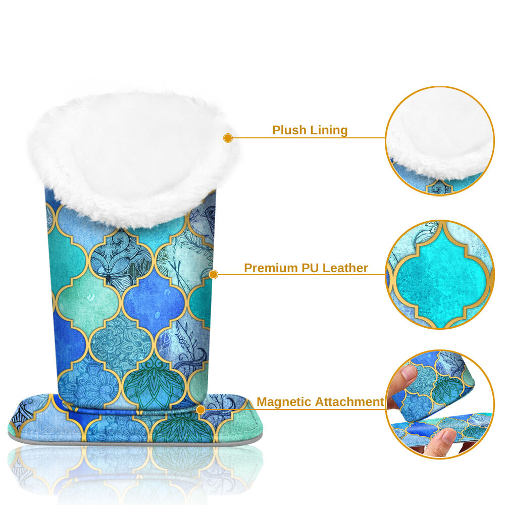 Eyeglass Protective Holder Stand - Vegan Leather & Plush Lined