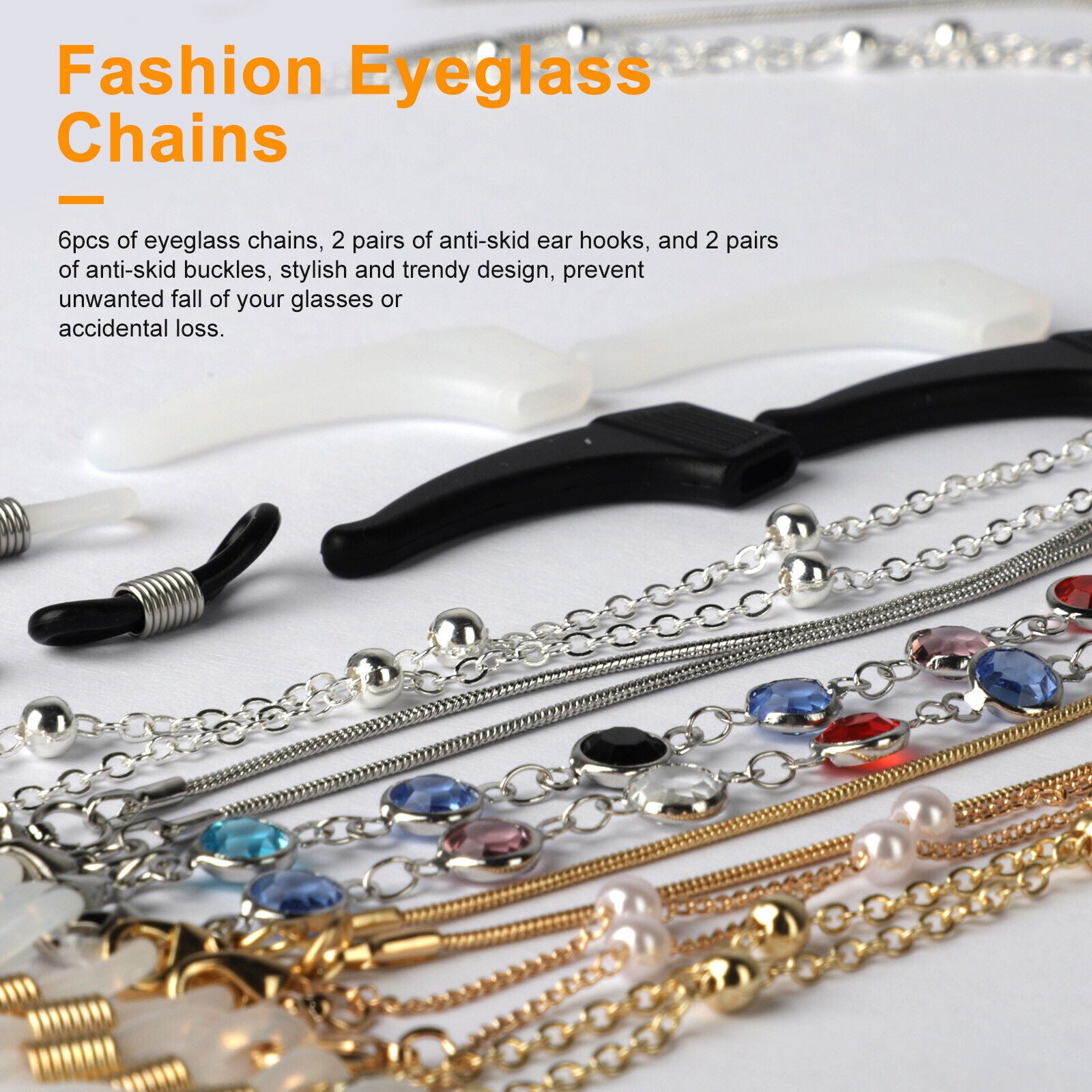 6 Eyeglass Necklace Chains (Various Styles)