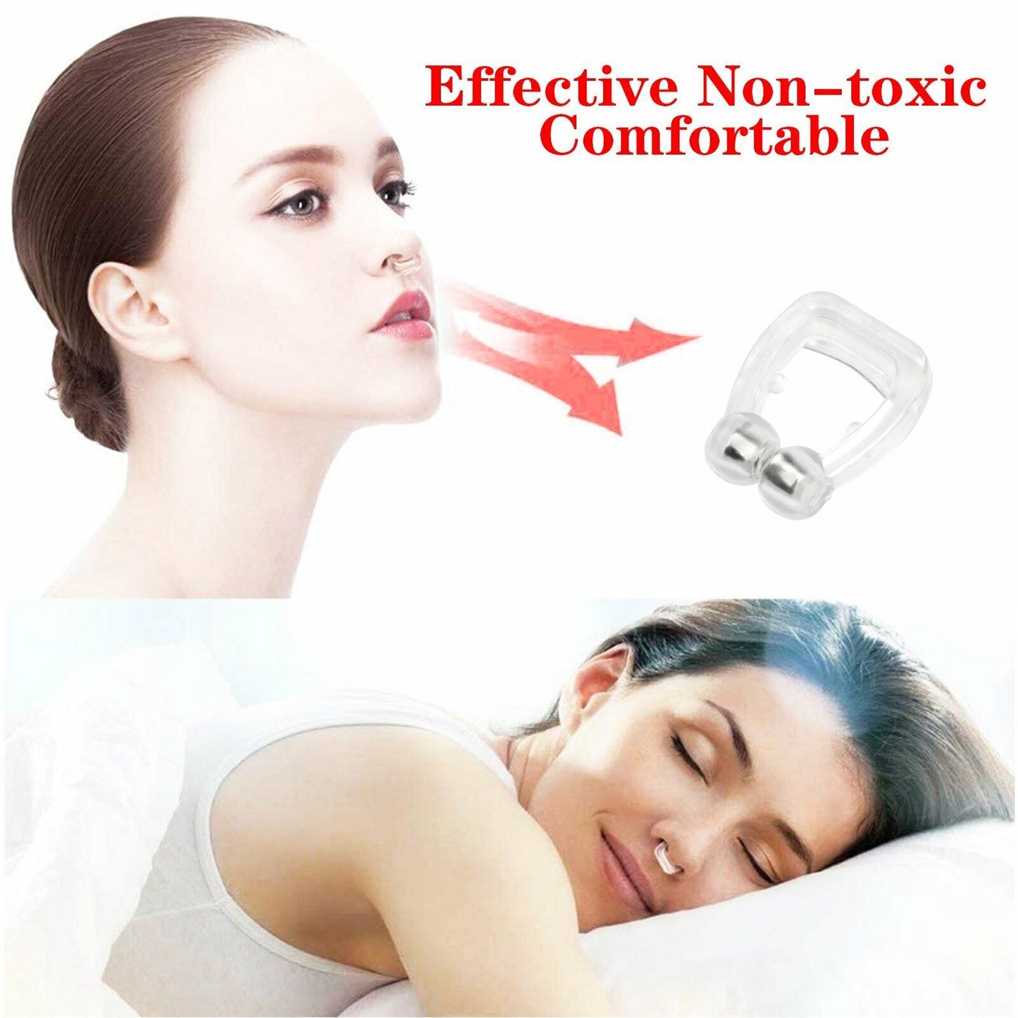 Magnetic Anti-Snore Nose Clips (4-Pack)