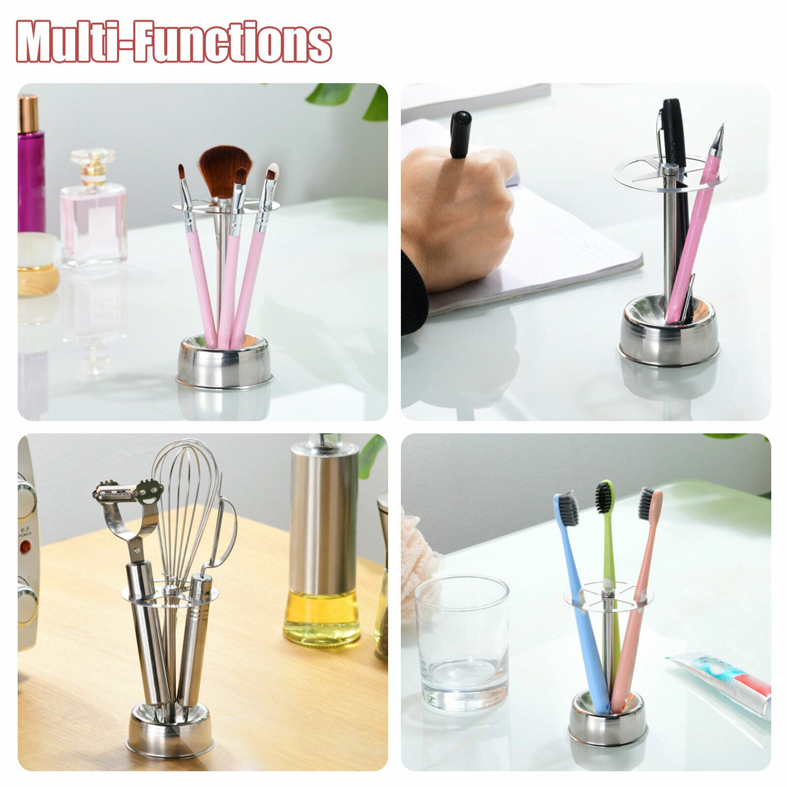 Stainless Steel Toothbrush Stand
