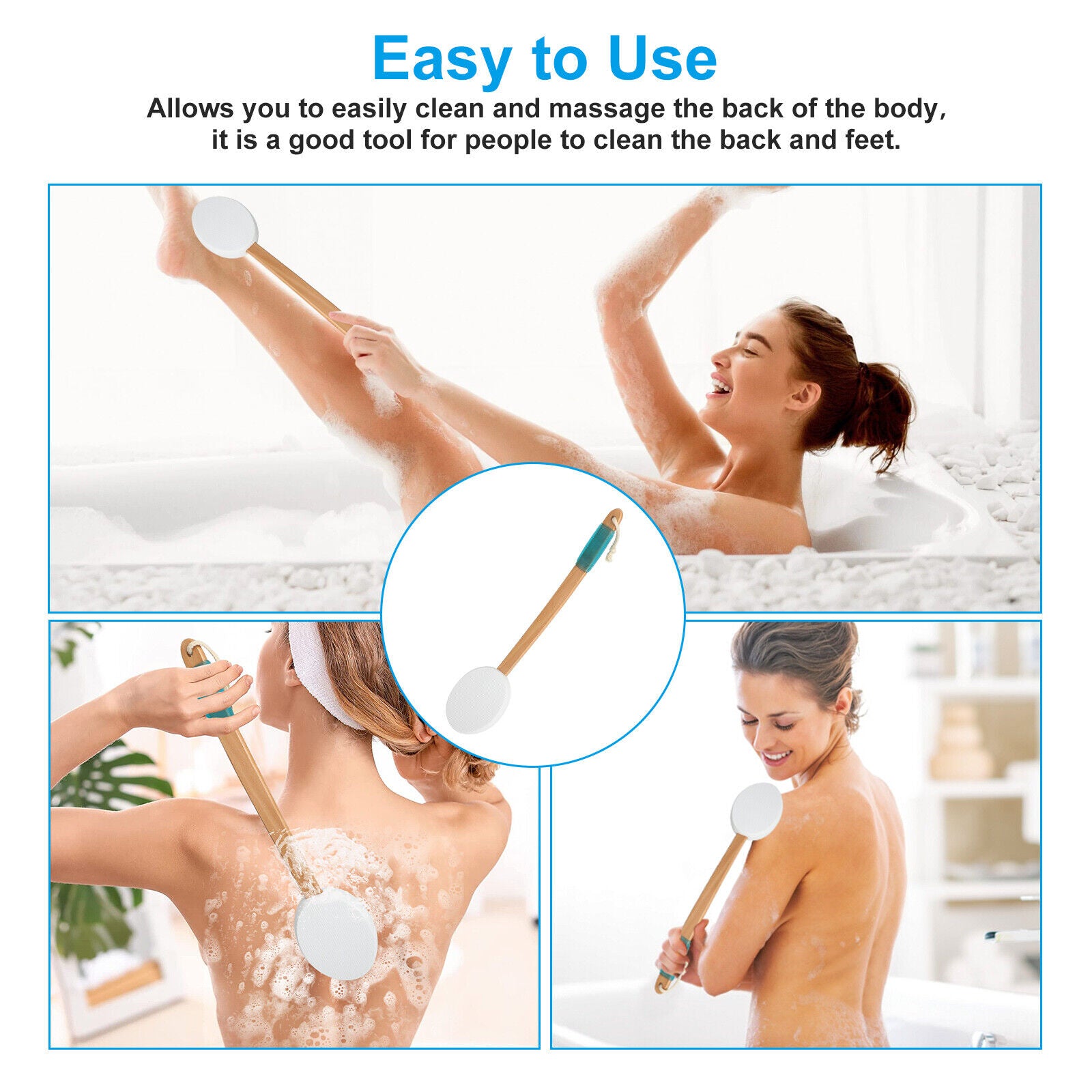 Long-Handle Lotion Applicator Brush for Your Back
