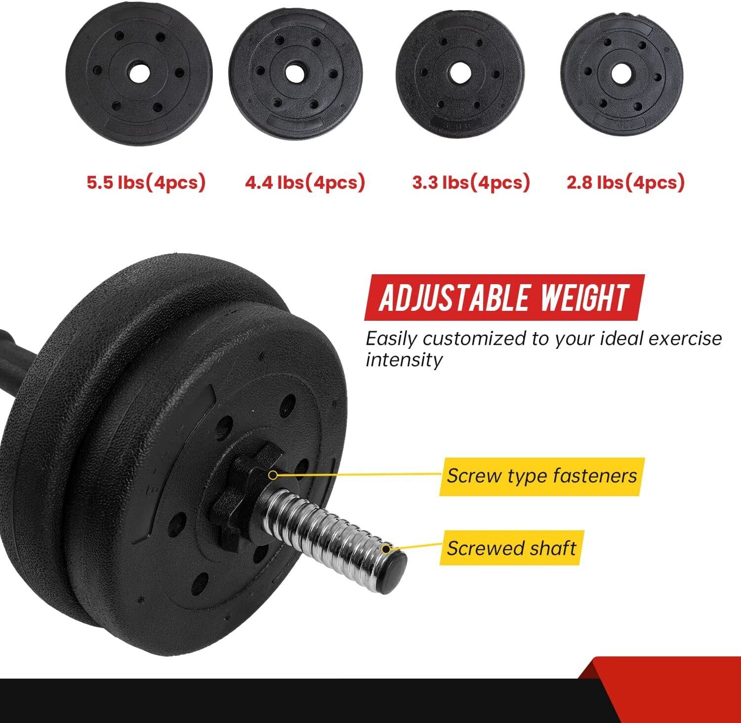 66 LB Weight Dumbbell Set