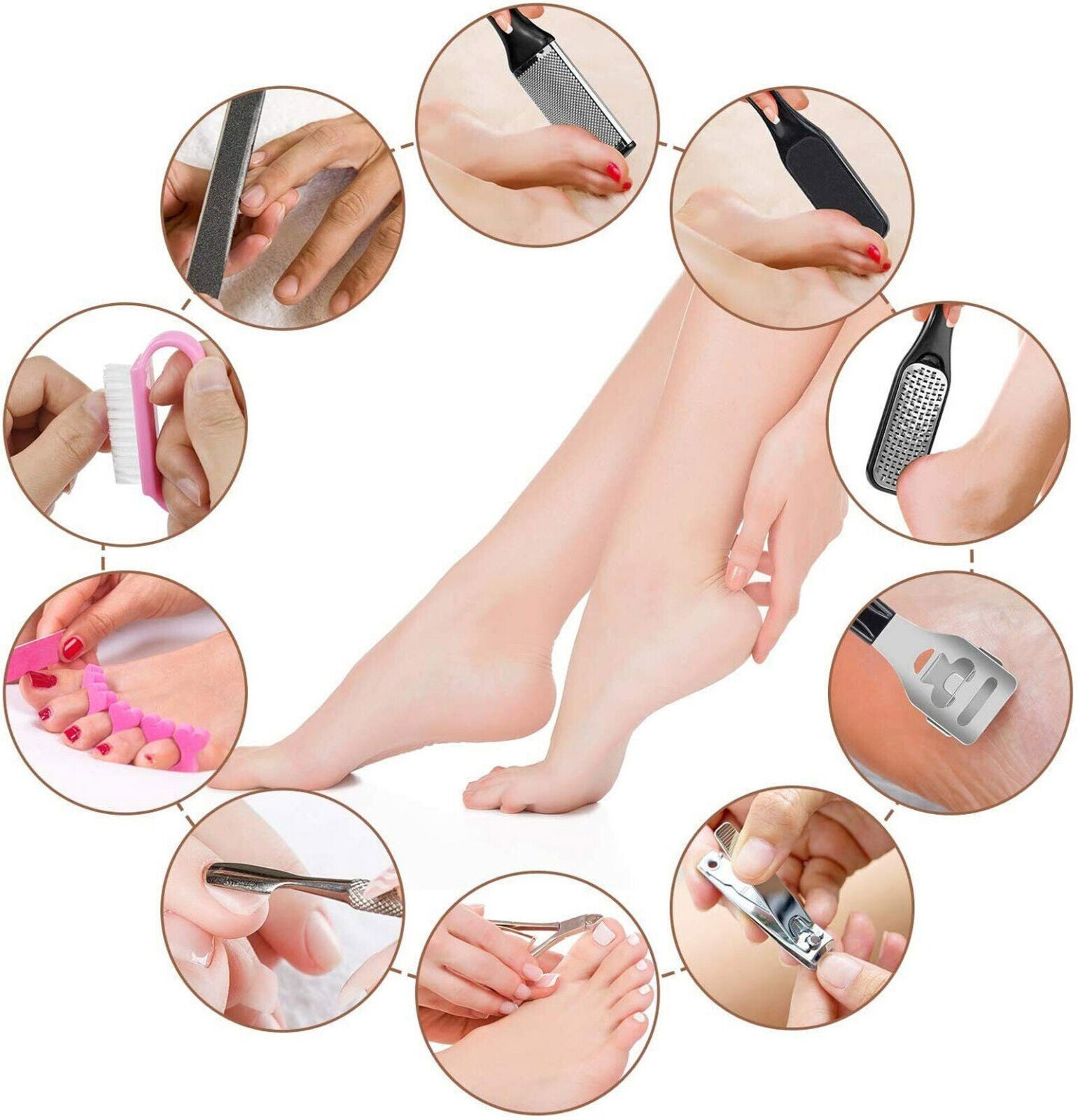 10 Piece Pedicure Tool Set