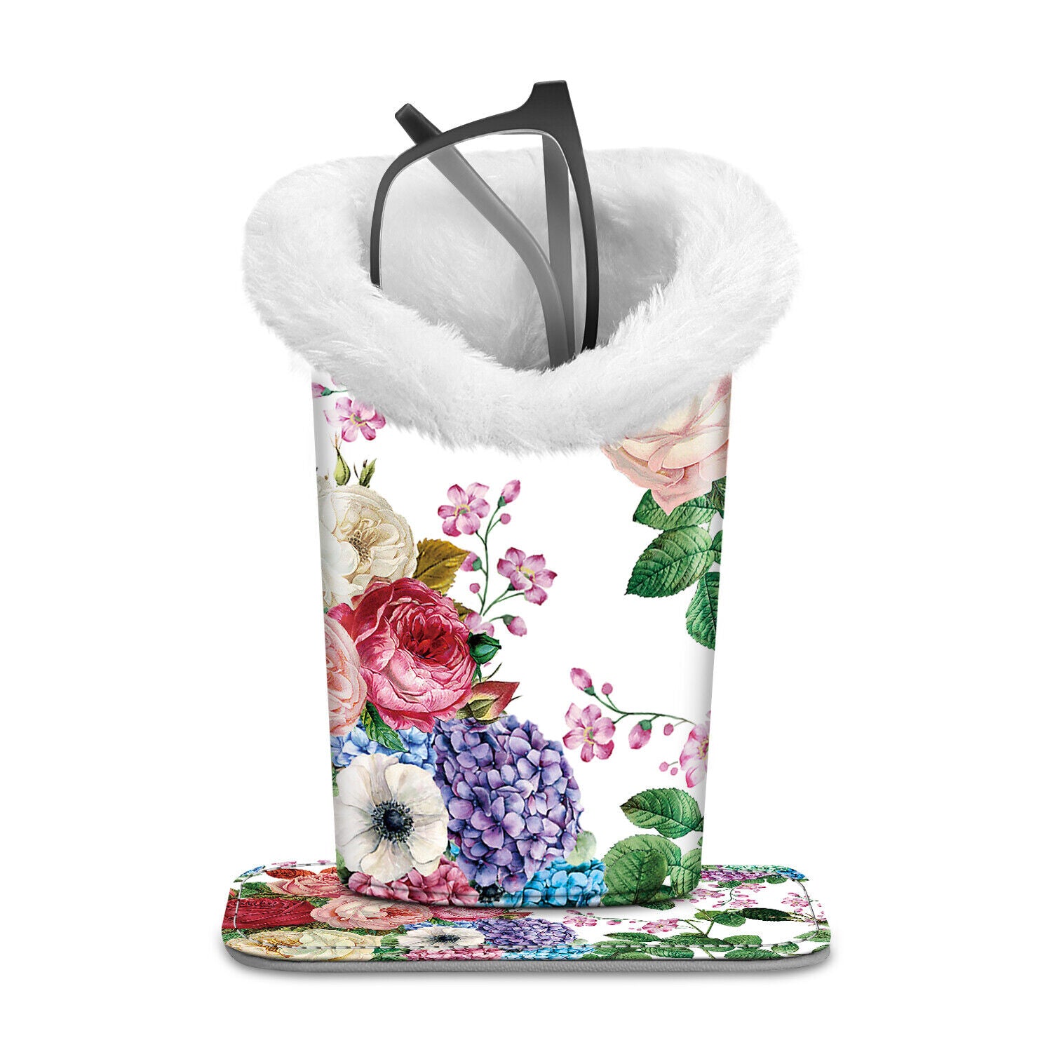 Eyeglass Protective Holder Stand - Vegan Leather & Plush Lined