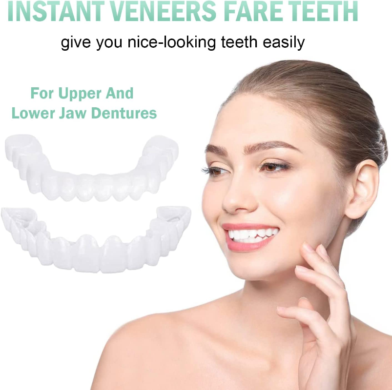 Snap On Upper & Lower False Teeth Covers